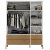 Ropero 3 puertas Linea Veneza - Blanco/Miel en Multicolor - Roperos y placares, Uruguay | La Cueva Muebles, vista 3 de 4