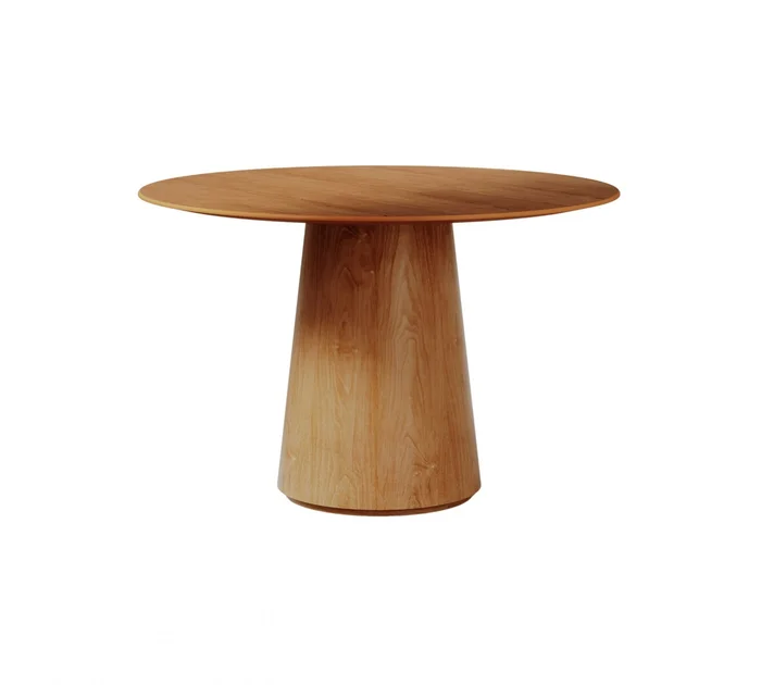 Mesa de Comedor Zara 1.2 Redonda - Línea Manhattan - Marrón en Marrón - Mesas de comedor, Uruguay | Rústico Hogar, vista 2