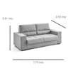 SOFA 2 CUERPOS - TELA GRIS CLARO en Gris - Sillones y sofás, Uruguay | Champagne Home, vista 2 de 2