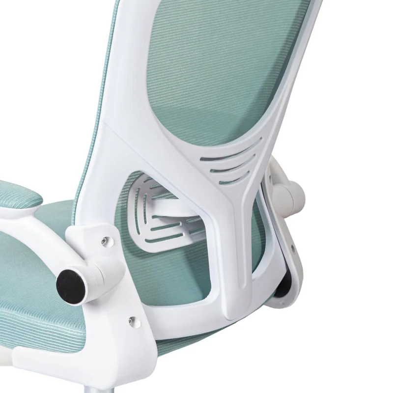 Asiento De Oficina Malla Blanco Hy-697 en Celeste - Sillas de escritorio, Uruguay | Divino, vista 4