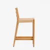 Taburete Analy respaldo madera maciza roble acabado tono natural y asiento cuerda 65cm FSC 100% en Beige - Butacas, banquetas y puffs, Uruguay | Kavehome, vista 6 de 8