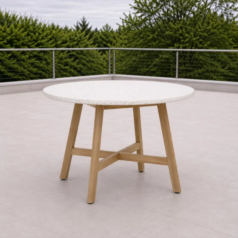 Talara Mesa De Comedor Redonda 120cm en Multicolor - Muebles para el exterior, Uruguay | Aihaus