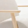 Butaca Meghan de chenilla perla y madera maciza de fresno con acabado natural FSC Mix Credit en Off-white - Butacas, banquetas y puffs, Uruguay | Kavehome, vista 6 de 10