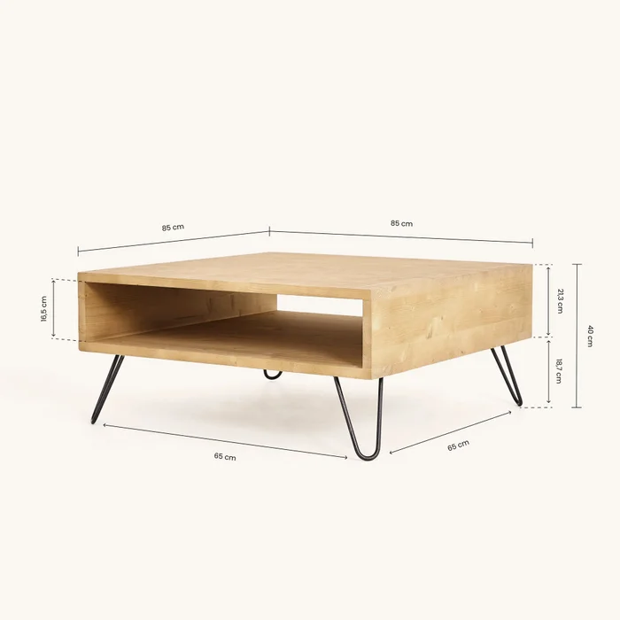 Mesa de centro Isaac en Madera natural - Mesas de living, Uruguay | Tree House Deco, vista 5