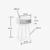 Mesa auxiliar Kurb B Ø 40 cm - blanco en Blanco - Mesas de arrimo, Uruguay | Kavehome, vista 5 de 5