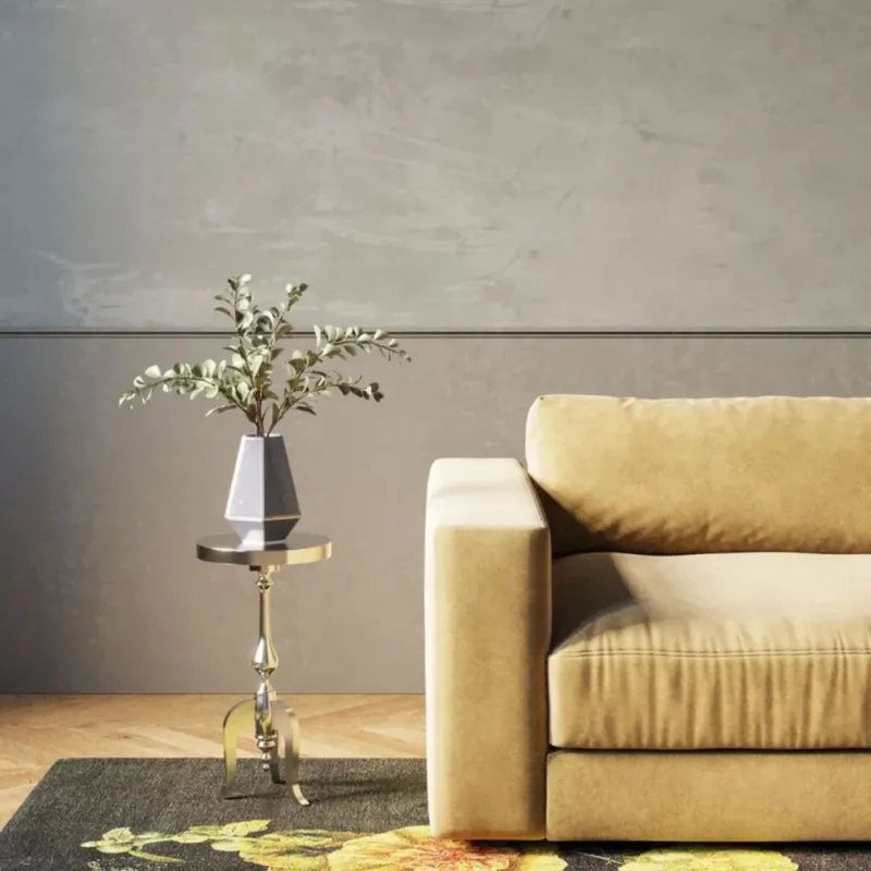 MESA AUXILIAR BAROCCO Plateado CIRCULAR en Plateado - Mesas de comedor, Uruguay | Viasono