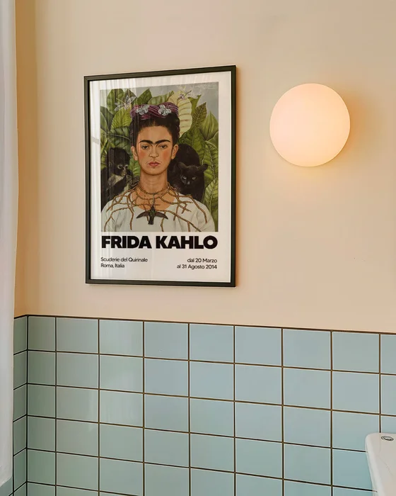 Frida Kahlo - Autorretrato con collar de espinas en Multicolor - Láminas, Uruguay | La Cuadrería, vista 2