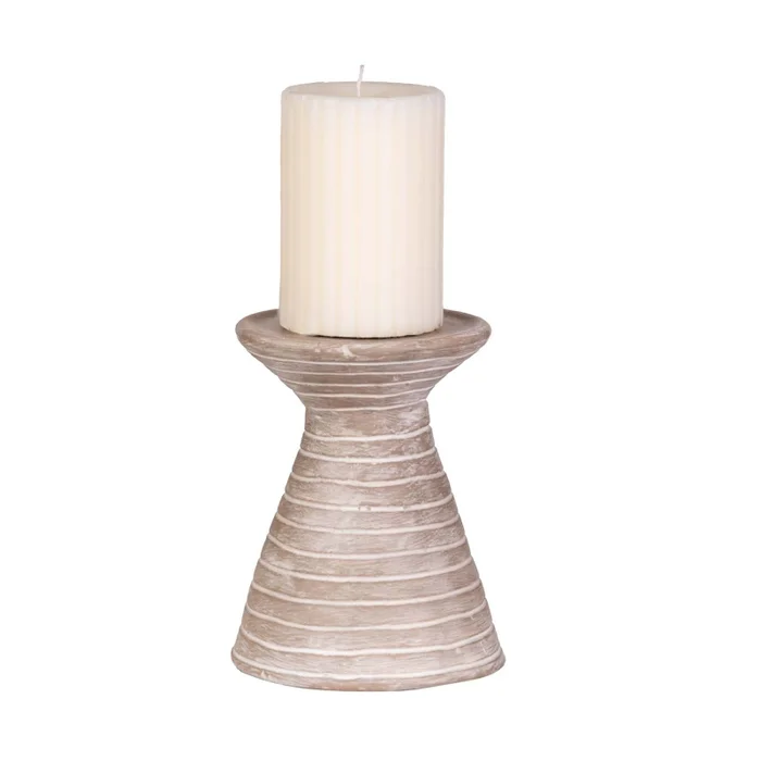 Candelabro Cerámica Natural/beige Crema en Beige - Lámparas de mesa, Uruguay | Le Blanc, vista 2