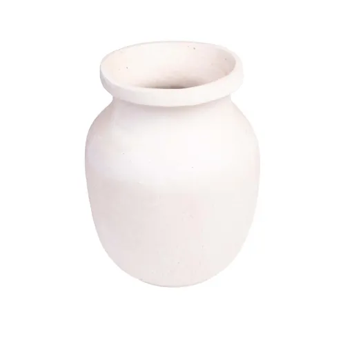 Jarrón Papel Natural-beige Maché 8720 en Blanco - Jarrones, Uruguay | Divino