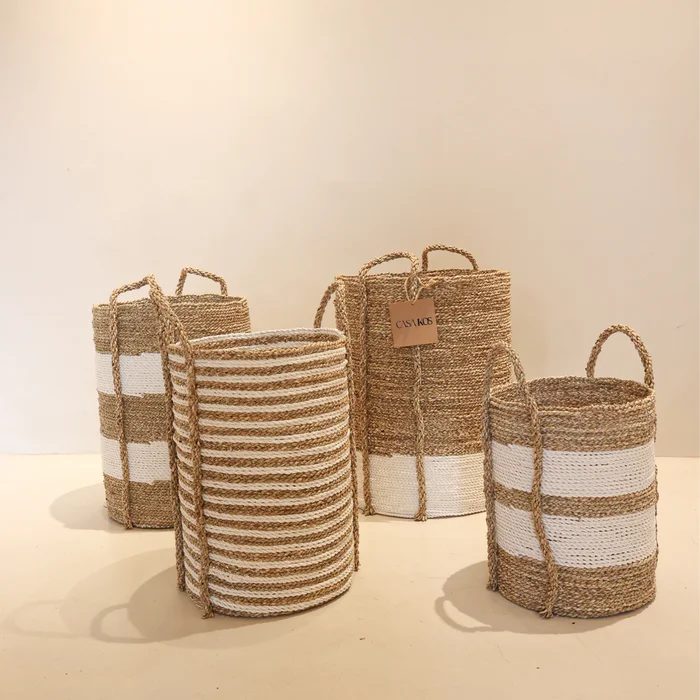 Set de Canastos Canggu x4 Pastos Marinos | Casakos en Multicolor - Butacas, banquetas y puffs, Uruguay | Casakos