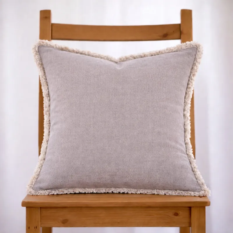 Almohadón "Washed" Gris Melange en Gris - Textiles, Uruguay | Casa Ernesta