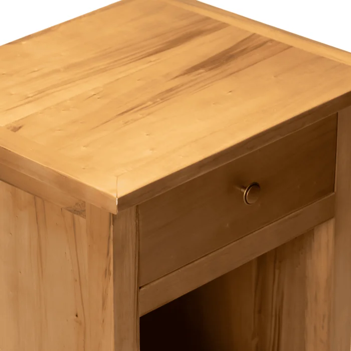 Mesa de luz Álamo 1 cajón en Madera natural - Mesas de luz, Uruguay | Diseno Montevideo, vista 4