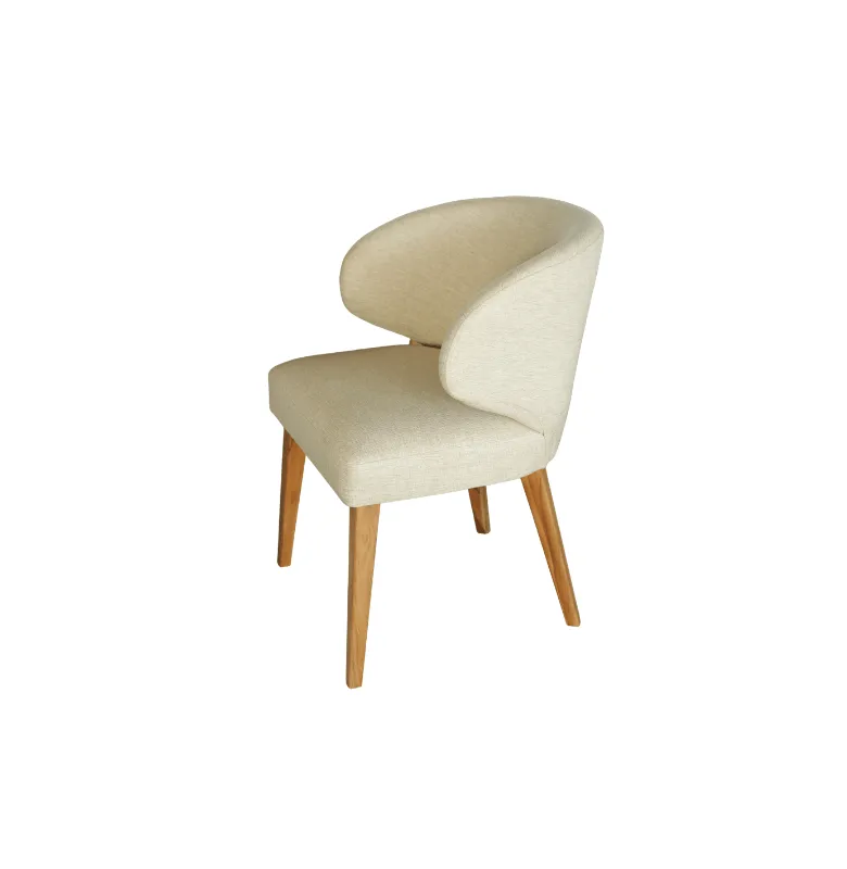 SILLA CALA XL TEKA TAPIZADA en Blanco - Butacas, banquetas y puffs, Uruguay | Masinfinito Casa
