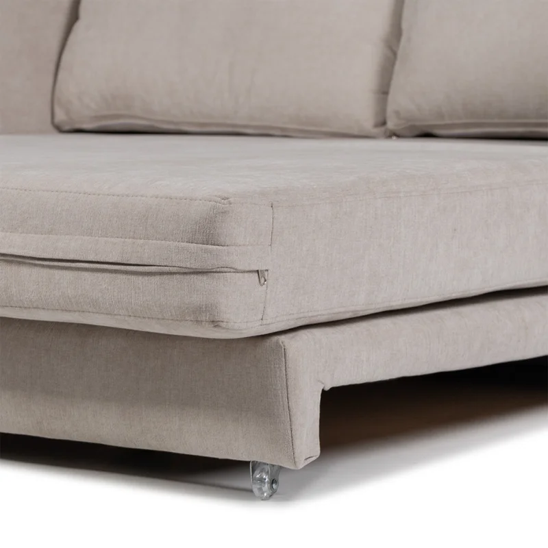 Sofá Cama Niki - Tela Microfibra - 10285 (Beige) en Beige - Sillones y sofás, Uruguay | Nyr, vista 4