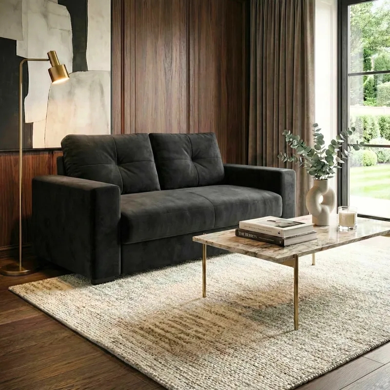 Sillón 3 Cuerpos Barcelona - Negro en Negro - Sillones y sofás, Uruguay | Ecowood