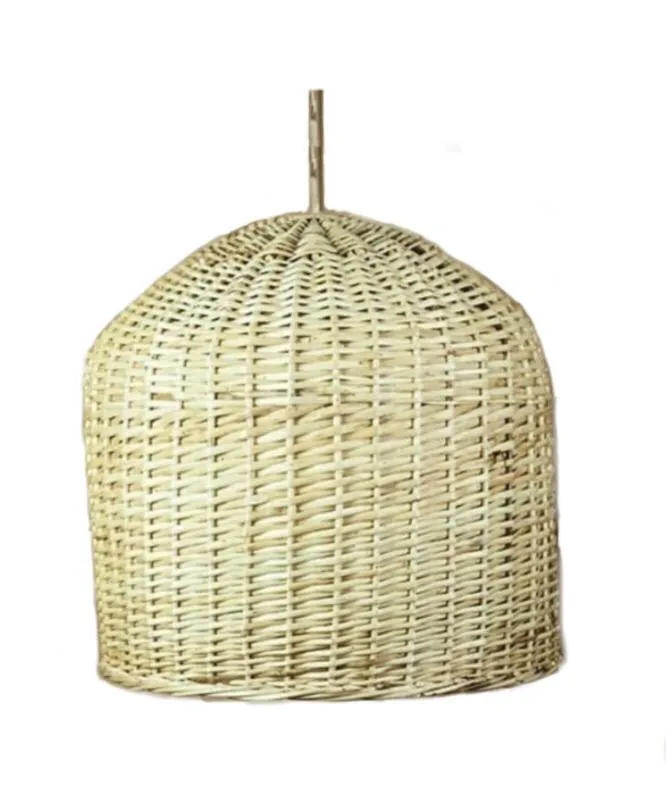 Lámpara trenzada en mimbre natural en Madera natural - Lámparas colgantes, Uruguay | Decoramuss