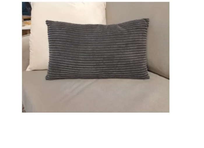 Almohadón Pana Dark Grey (trama a rayas) en Gris - Textiles, Uruguay | Finkel