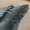 Funda de Almohadón Ondas de Flecos y Borlas - Textiles, Uruguay | Arredo, vista 2 de 3
