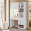 Tocador Escritorio 2 Puertas 3 Cajones Varios Estantes Mdp en Blanco - Sillones y sofás, Uruguay | Soy Hogar, vista 5 de 6