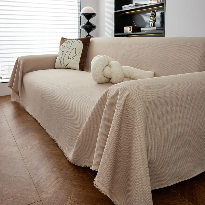 Manta sillón y cama 180x260cm - caqui en Caqui - Textiles, Uruguay | Buho Store, vista 3
