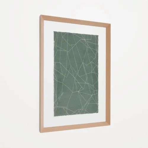 Cuadro abstracto Durkan de papel reciclado verde 100 x 70 cm en Verde - Decoración de pared, Uruguay | Kavehome