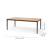 Mesa Aluminio y Teca - Topacio 201x90cm en Madera natural - Muebles para el exterior, Uruguay | Rústico Hogar, vista 5 de 5