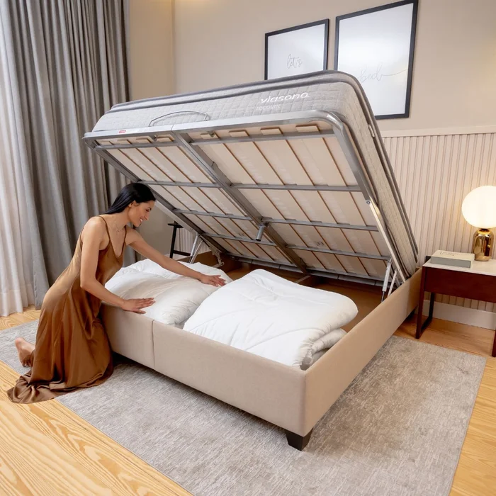 Cama baúl FLAT Beige SUPER KING en Beige, Uruguay | Viasono, vista 2