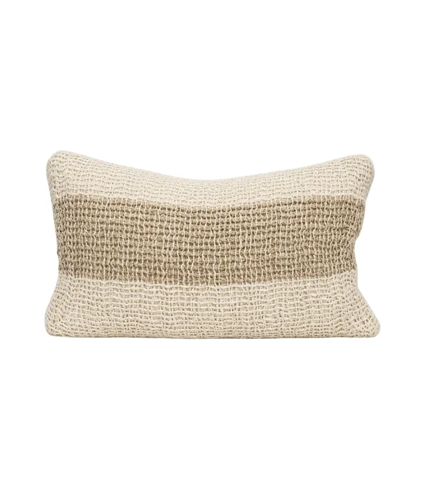 ALMOHADON RUSTICO BLANCO Y NATURAL en BLANCO Y NATURAL - Textiles, Uruguay | Más Infinito Casa