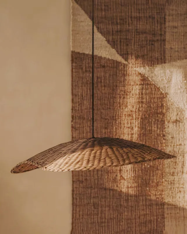 Pantalla para lámpara de techo Bisbal de ratán con acabado natural Ø 80 cm en Madera natural - Lámparas colgantes, Uruguay | Kavehome, vista 3