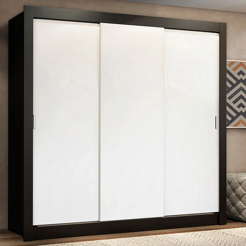 Ropero Placard Matrimonial Monaco 170CM Sin Espejo 3 Puertas Corrediza en Marrón - Roperos y placares, Uruguay | Balton, vista 28