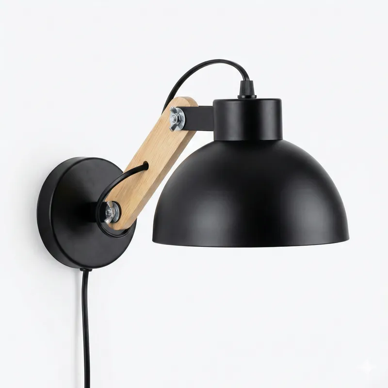 Aplique de Pared Nora Swing en Negro - Iluminación, Uruguay | La Perla