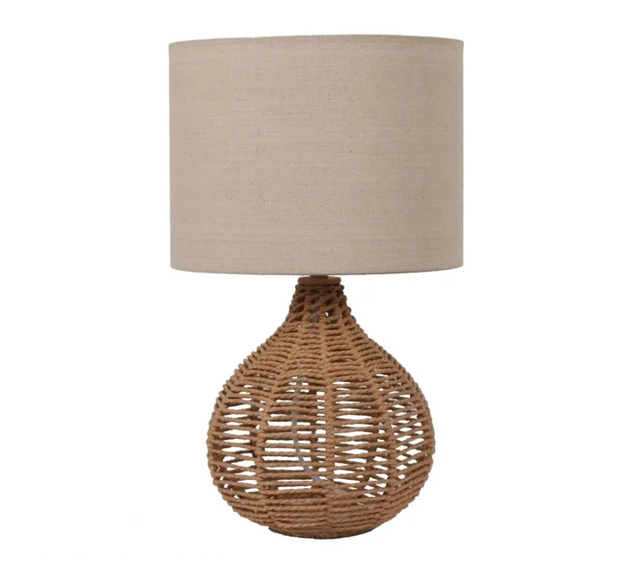 Lampara de mesa - Rattan Gota en Beige - Lámparas de mesa, Uruguay | Rústico Hogar