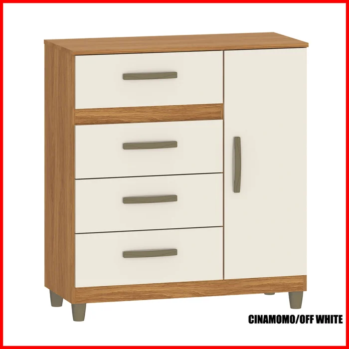 Comoda 4 cajones + puerta – Leme - Cómodas, Uruguay | Punto Unión, vista 2