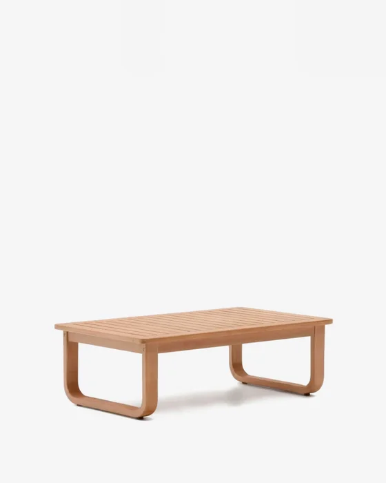 Mesa de centro exterior Sacaleta de madera maciza de eucalipto 100 x 60 cm FSC 100% en Madera natural - Mesas de living, Uruguay | Kavehome