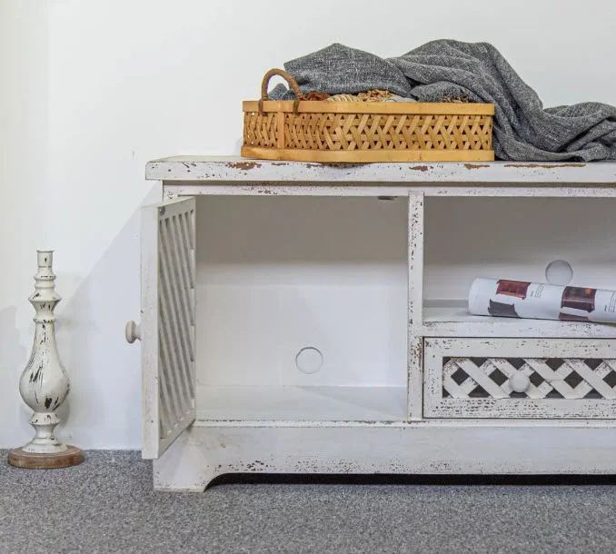 Mueble Vintage Blanco Horizontal en Blanco - Aparadores y recibidores, Uruguay | Decotech, vista 4