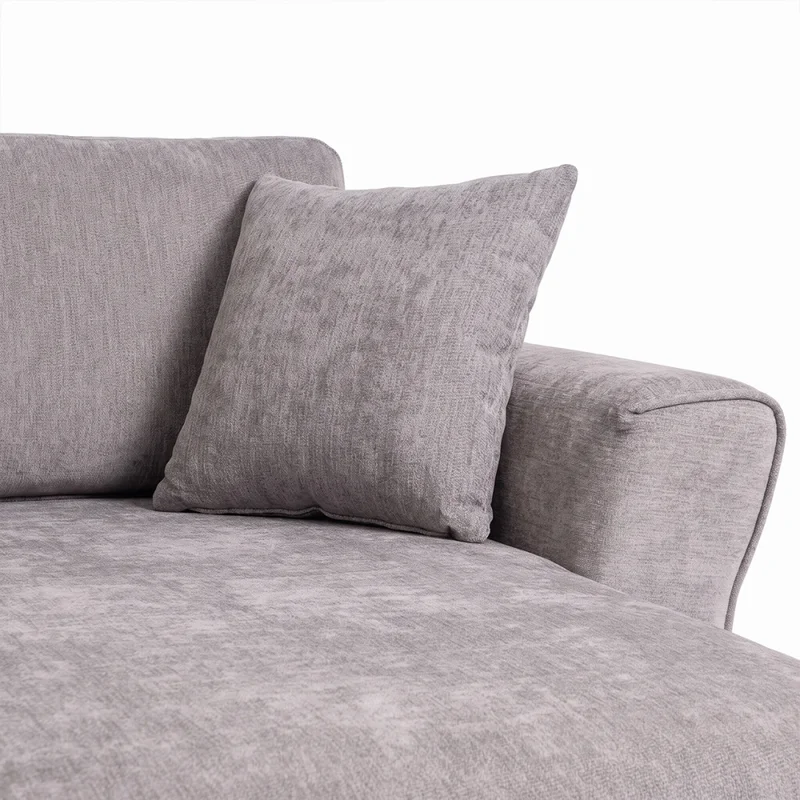 Sofá Cama Chaise/baúl Tela Gris Bristol en Gris - Sillones y sofás, Uruguay | Divino, vista 4
