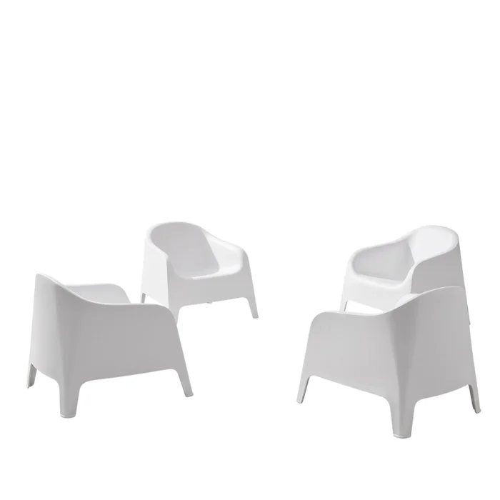 Sillón De Jardín Set X4 Skarpo Apilable + Mesa Master - Blanco en Blanco - Muebles para el exterior, Uruguay | Rústico Hogar, vista 2