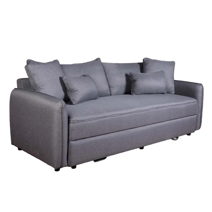 Sofá Cama Tela Gris Arizona Grafito en Gris - Sillones y sofás, Uruguay | Divino, vista 3