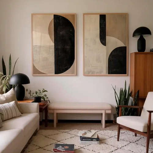 Abstractos Neutros N.3 en Multicolor - Láminas, Uruguay | La Cuadrería