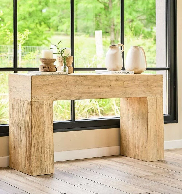 MESA DE ARRIMO / CONSOLA TAURET - 1.42 MTS en Madera natural - Bibliotecas, Uruguay | La Iberica, vista 6