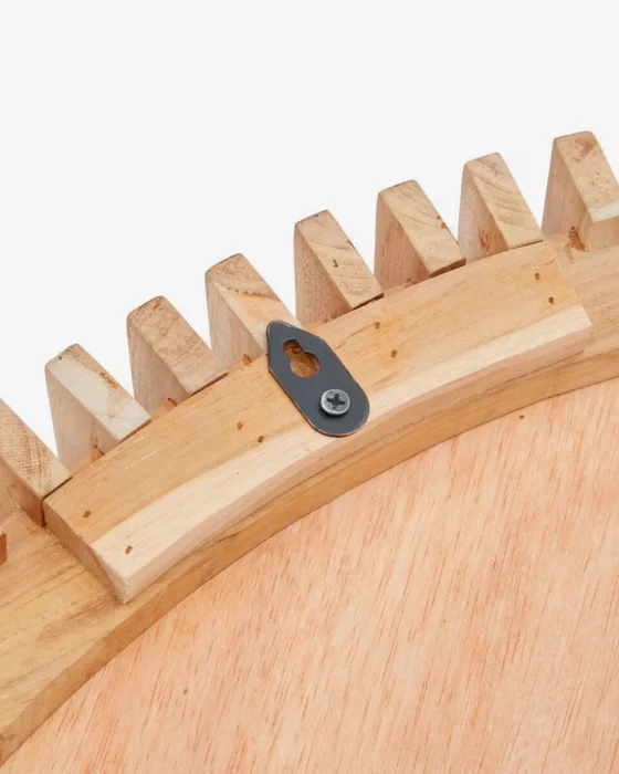 Espejo Polke de madera de teca - Ø 100 cm en Madera natural - Espejos, Uruguay | Kavehome, vista 3