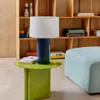 Lámpara de mesa Toneric de cerámica con acabado - azul y algodón en Azul - Lámparas de mesa, Uruguay | Kavehome, vista 3 de 7