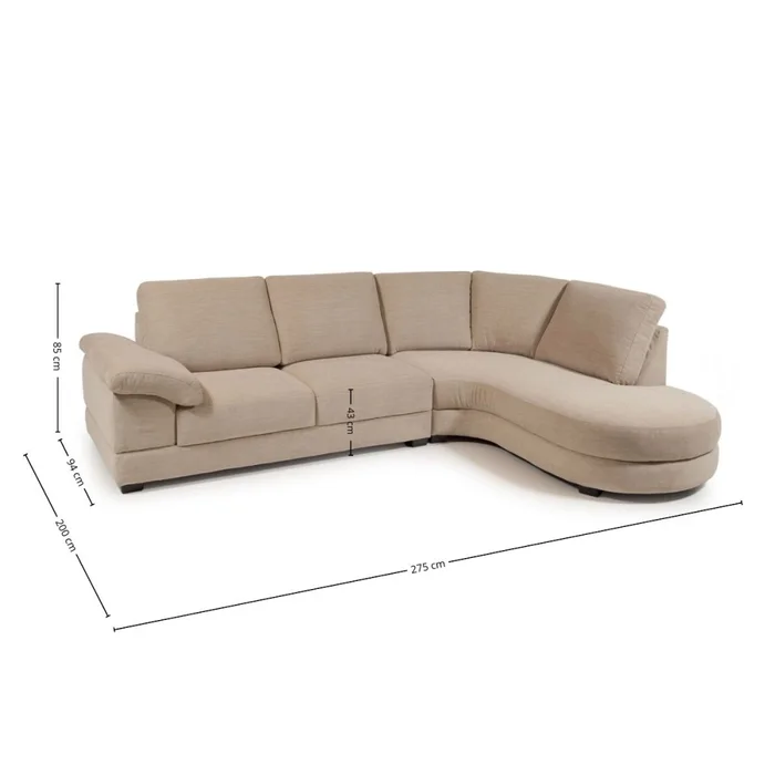 Rinconera Cellini - Tela Aquaclean - 2 + Chaise - A fabricar en Beige - Sillones y sofás, Uruguay | Nyr, vista 4