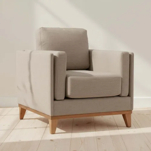 Butaca Tela-premium Natural-beige Luxor Premium Beige en Beige - Sillones y sofás, Uruguay | Divino