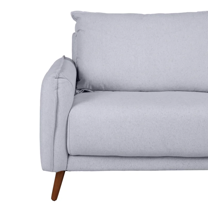 Sofá 3 Cuerpos Tela Gris Charlotte en Gris - Sillones y sofás, Uruguay | Divino, vista 5
