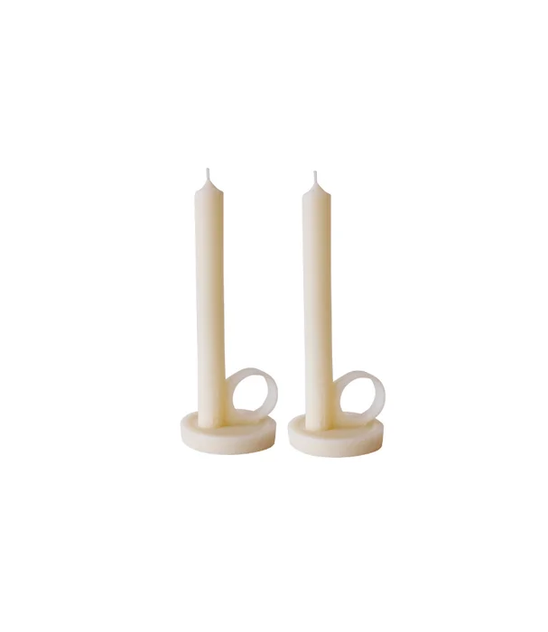 VELA CERABELLA KAND SET X2 IVORY en Blanco - Velas y Portavelas, Uruguay | Masinfinito Casa