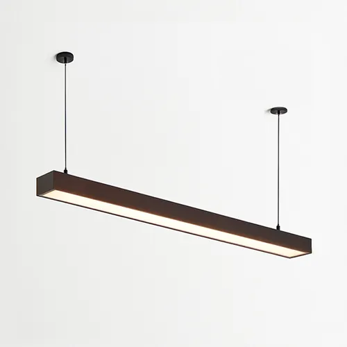 Luminaria lineal suspendida Cubic 120cm en Negro - Lámparas colgantes, Uruguay | Alta Gracia Deco