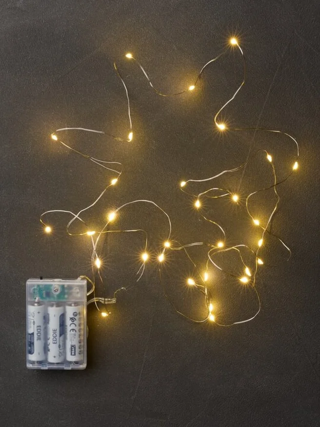 Guirnalda luces CRIS L290cm con 30 LEDs en Transparente - Iluminación, Uruguay | JYSK, vista 2