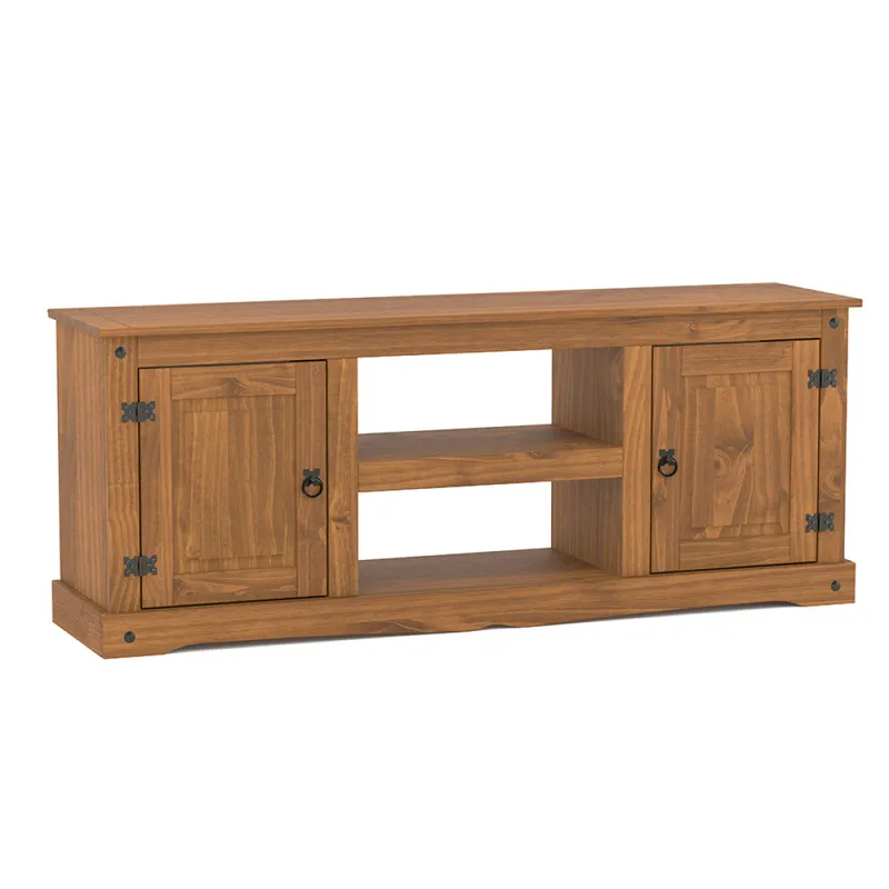 Rack 2 Puertas Línea Naturale 170 cm - Blanco/Roble en Multicolor - Muebles para TV, Uruguay | La Cueva Muebles