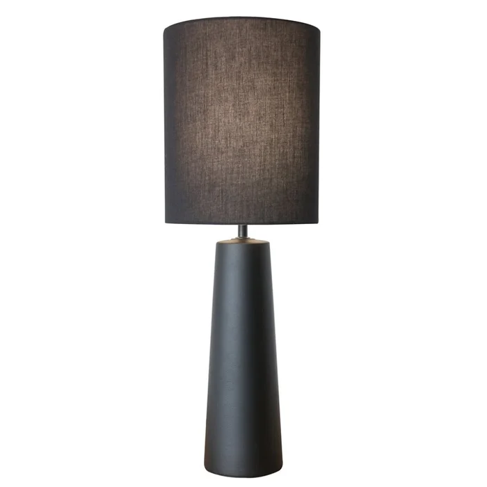LAMPARA DE MESA CERAMICA D24x69CM NEGRO en Negro - Lámparas de mesa, Uruguay | Koz